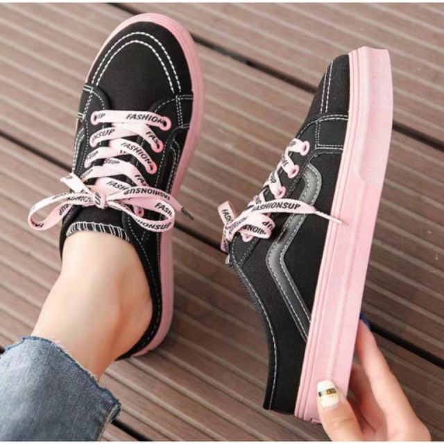 (XẢ ĂN TẾT NÀO) giày hở gót phong cách thể thao đế trắng | BigBuy360 - bigbuy360.vn