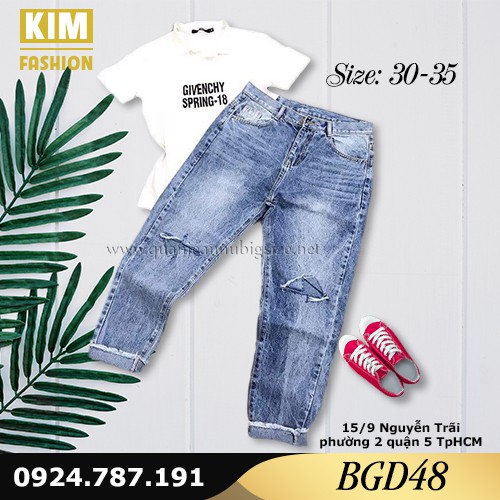 Quần baggy bigsize 58-90kg,quần jean ống rộng form ulzzang hàn quốc