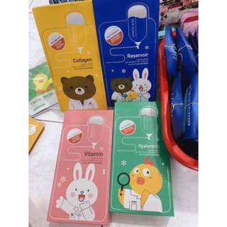 Hộp 10 mặt nạ Rorec Line Friends - gấu thỏ vịt