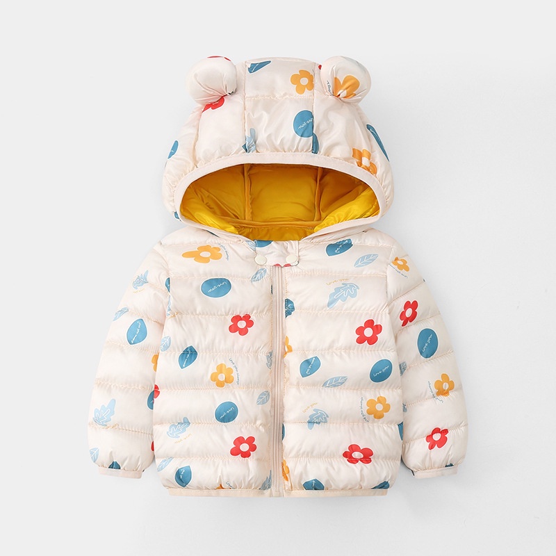 Áo khoác BEAR LEADER đệm lót cotton nhẹ thời trang 2022 xinh xắn ấm áp cho bé 1-5 tuổi
