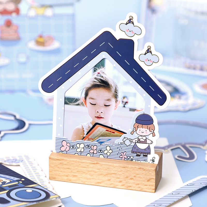 Miếng Dán Khung Ảnh Trang Trí Kiểu Hoạt Hình Sáng Tạo DIY