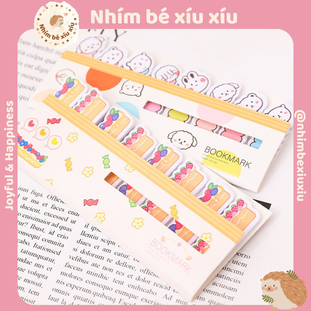 Bookmark đánh dấu trang dạng dán nhỏ xinh nhiều hình ngộ nghĩnh (giấy note/giấy ghi chú)