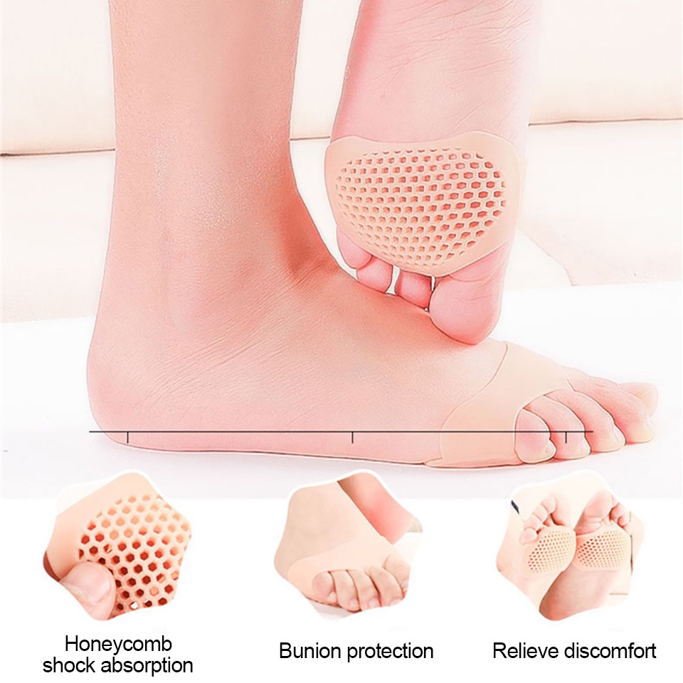 Miếng Lót Giày Cao Gót Bằng Silicon Mềm Co Giãn Thoáng Khí Chống Trượt Tách Ngón Chân