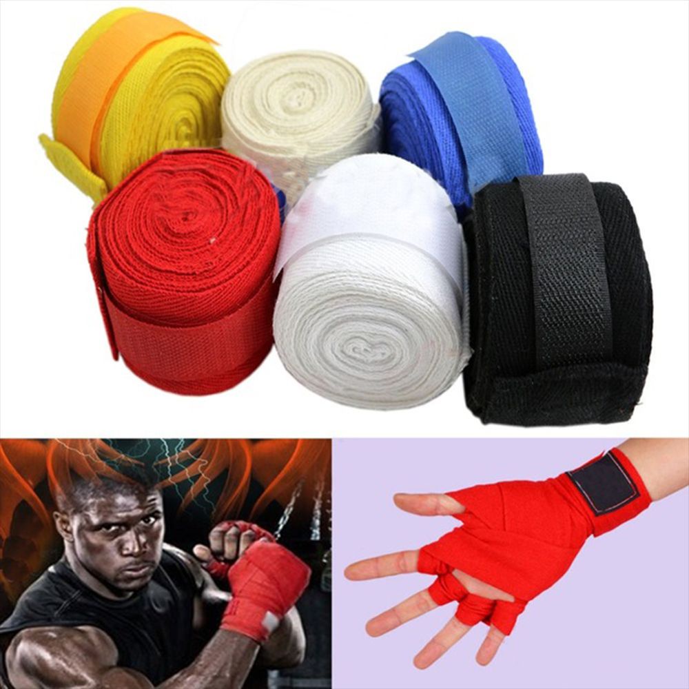 Đai Quấn Bảo Vệ Cổ Tay Bằng Cotton Hỗ Trợ Tập Boxing Nhiều Màu Siêu Bền Tiện Dụng