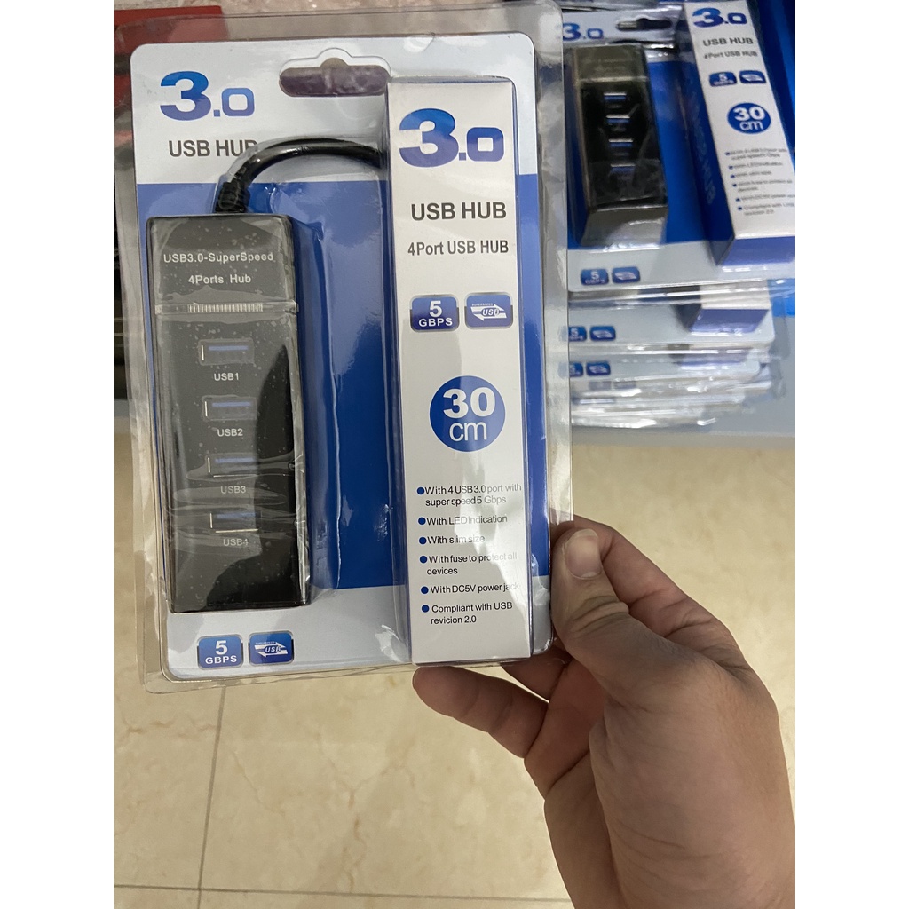 ❤️KeyyStore❤️ Hub usb 3.0 Bộ chia USB từ 1 thành 4 cổng usb tốc độ 3.0 Hàng chính hãng