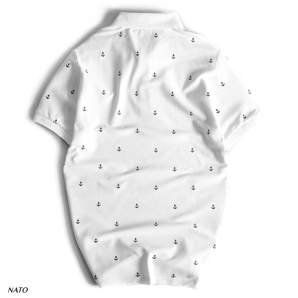 Áo Thun Polo Nam MỎ NEO Vải Cotton Cá Sấu Cao Cấp Basic Đẹp Tay Ngắn Có Cổ Màu Trắng Đen Đỏ Xanh Navy Trơn Họa Tiết NATO