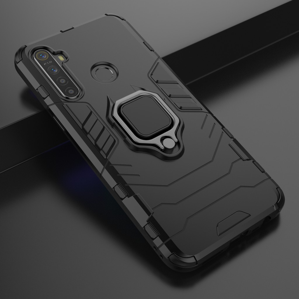 Ốp lưng Oppo Realme C3 / C3i / 6i / Realme 5 / 5i dùng chung Iron Man Iring chống sốc siêu bền giá đỡ xem phim