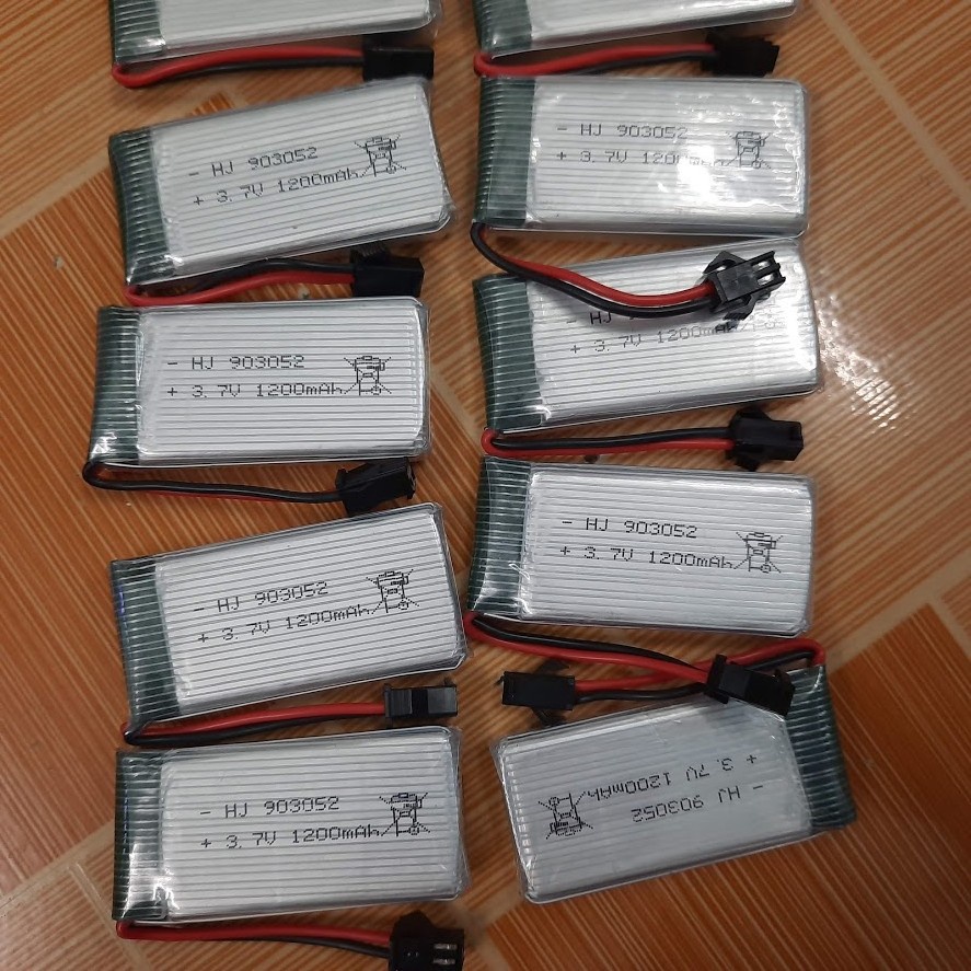 Pin sạc 3.7v 1200mah cổng nối SM dùng cho flycam máy bay điều khiển từ xa