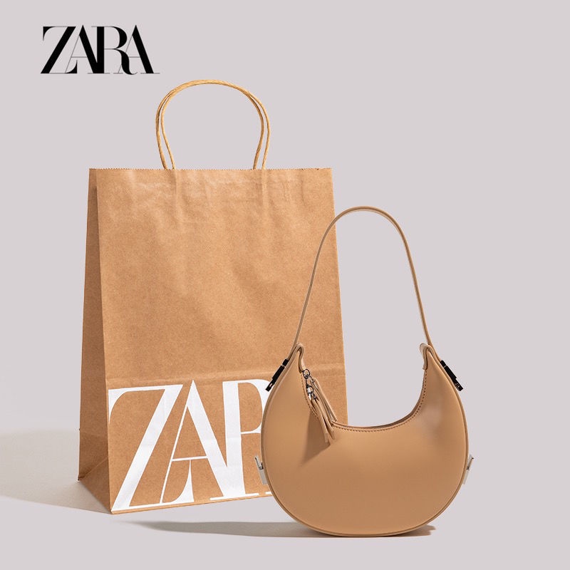 Túi Xách ZARA Đeo Dưới Cánh Tay / Đeo Vai Mini Bằng Da Thời Trang Mùa Thu Cho Nữ