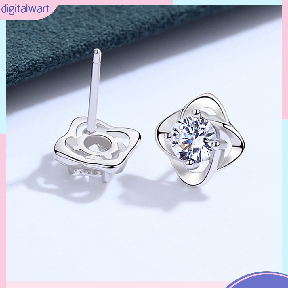 Set 4 Đôi Khuyên Tai Đính Đá Thời Trang Cho Nữ