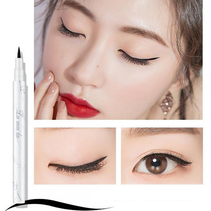 Bút kẻ mắt chống thấm nước lâu trôi 24h thiết kế vỏ họa tiết cẩm thạch | BigBuy360 - bigbuy360.vn