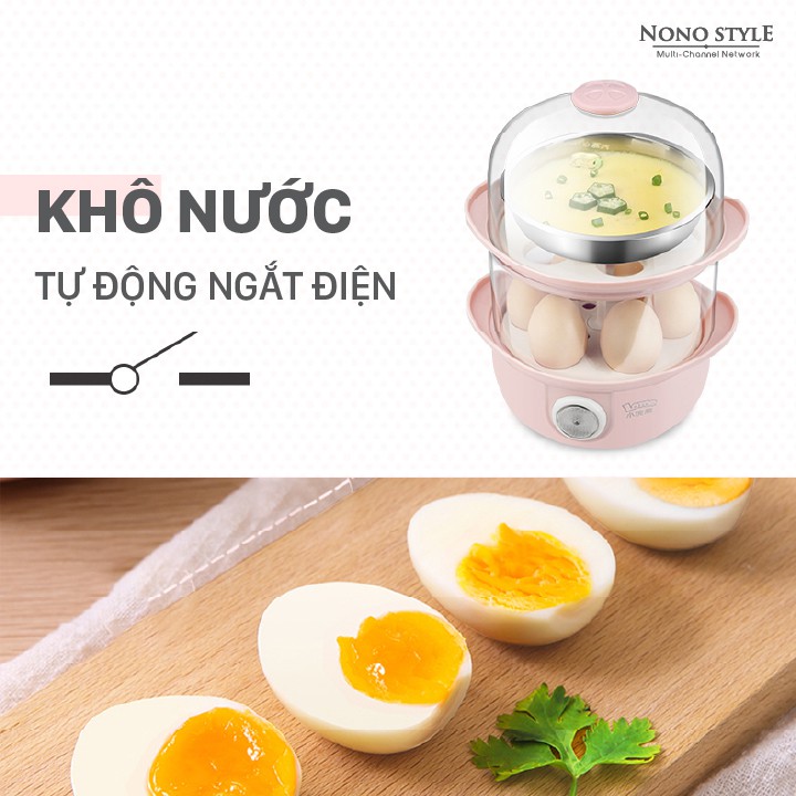 Nồi hấp trứng 2 ngăn Lotor ZDQ-01, Nồi hấp thức ăn điện đa chức năng hai lớp - BẢO HÀNH 12 THÁNG