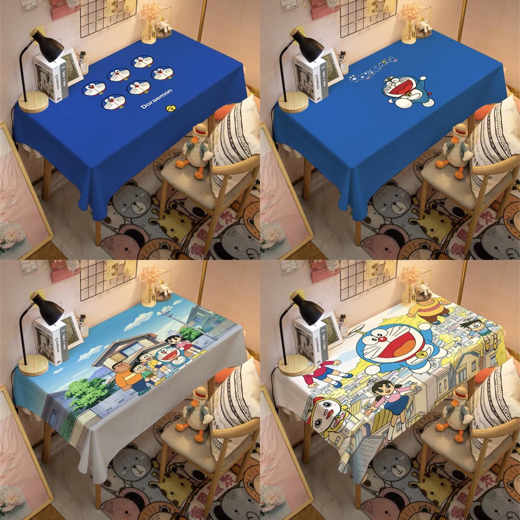 Khăn Trải Bàn Chống Bụi In Hình Doraemon Dễ Thương