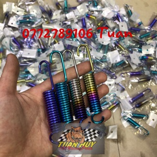 lò xo chân chống titan xịn siêu bóng , lò xo chống nghiêng xe số , lò xo titan gr5 ,
