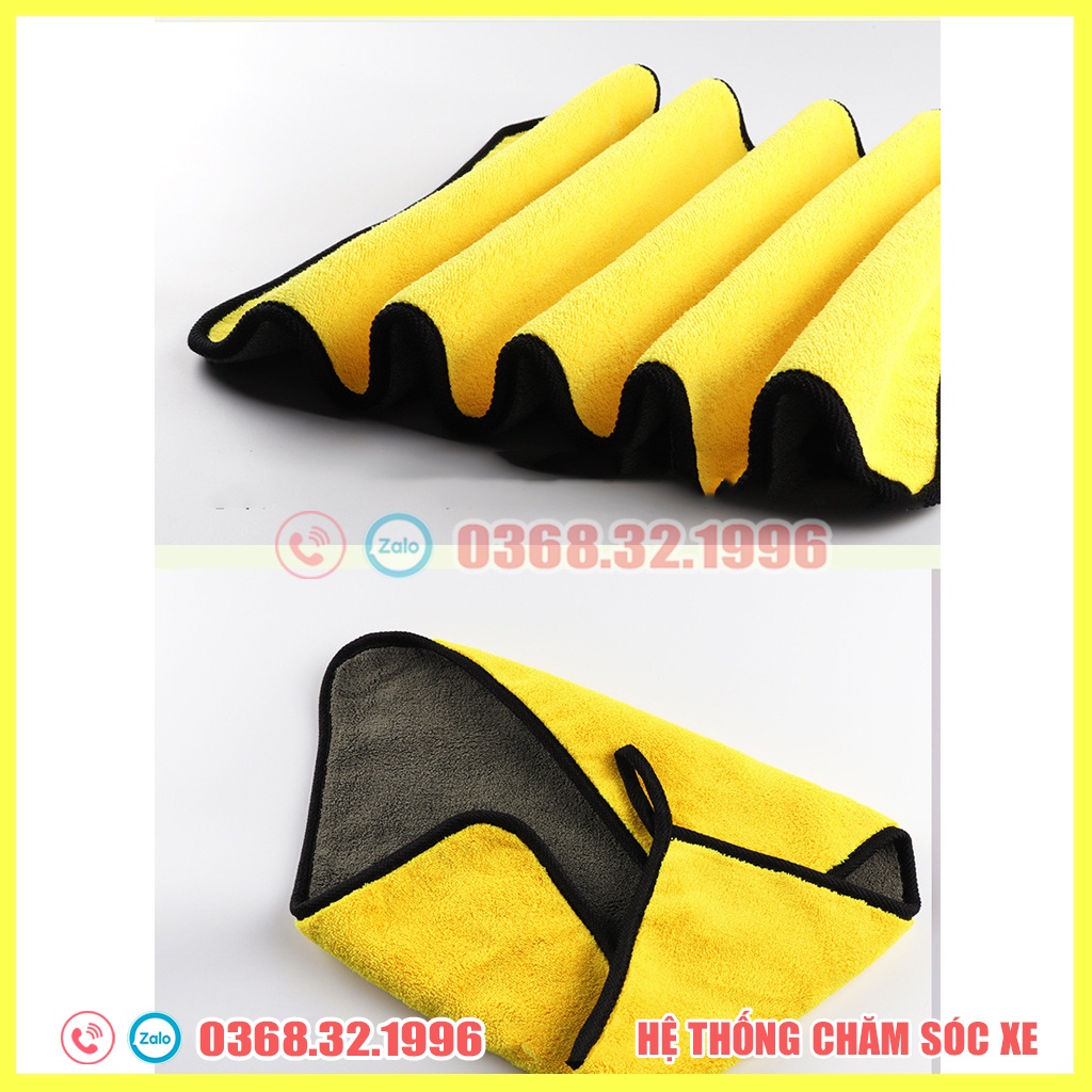 Khăn Lau Nội Thất Ô tô, Khăn Lau khô Ướt Ô Tô, Xe Máy Đa Năng - Hai Mặt Cao Cấp 30x30cm