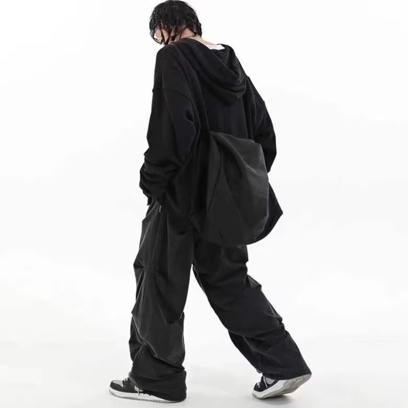 Quần túi hộp ống rộng Thời trang phong cách Hàn Quốc quần jogger From Rộng nữ  Cá Tínhnhăn Xếp Ly Hip Hop quần cargo pants nữ
