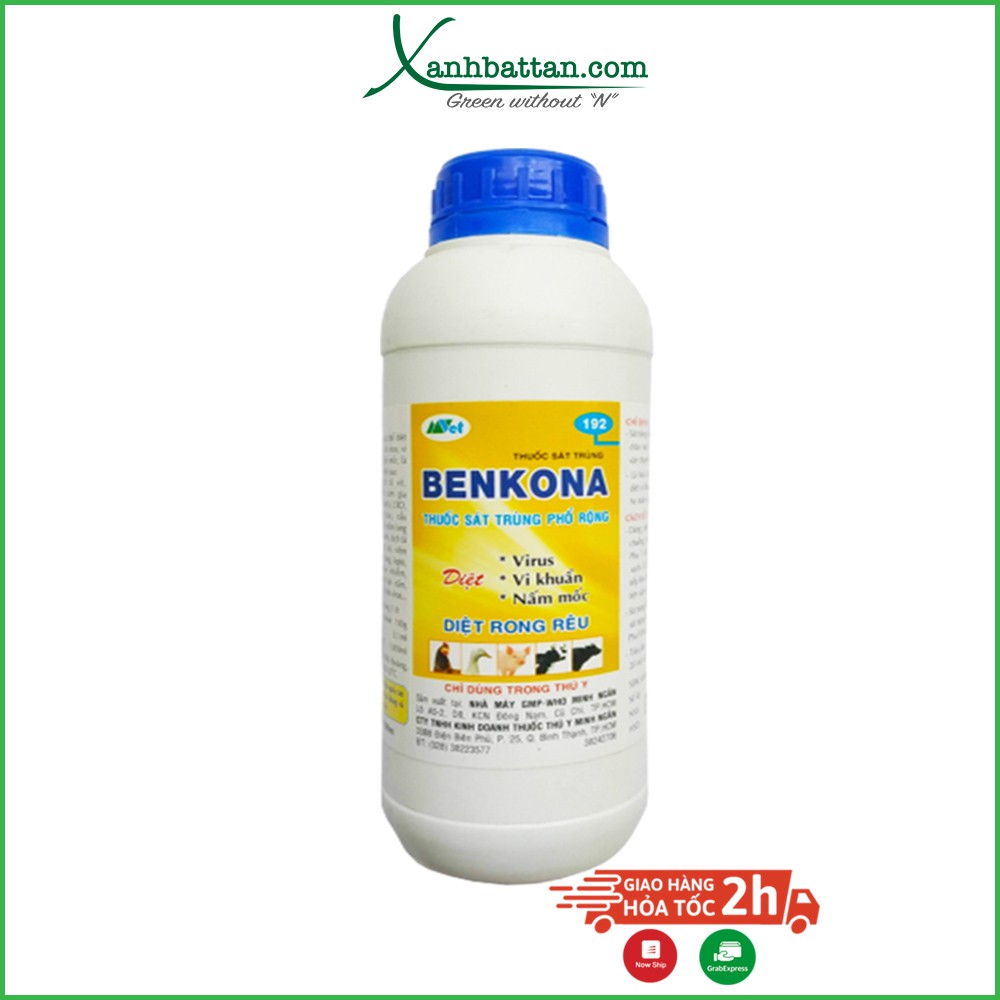 Chế phẩm trừ nấm bệnh cho lan và xử lý giá thể trồng lan BENKONA 1 Lít