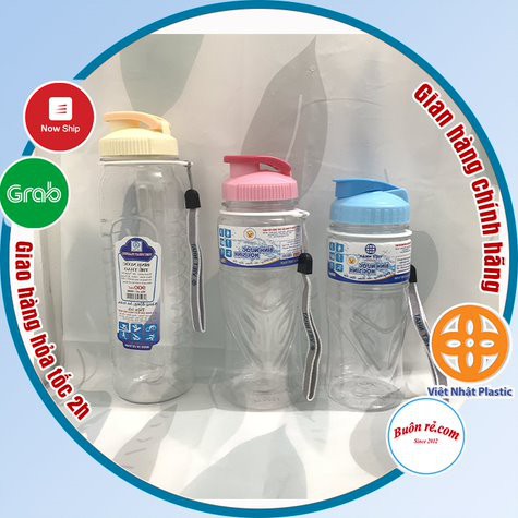 Bình nước học sinh Việt Nhật 550ml,750ml,900ml –Bình nước thể thao có quai dù treo (MS:0088/0089/0096) -Buôn rẻ 01281