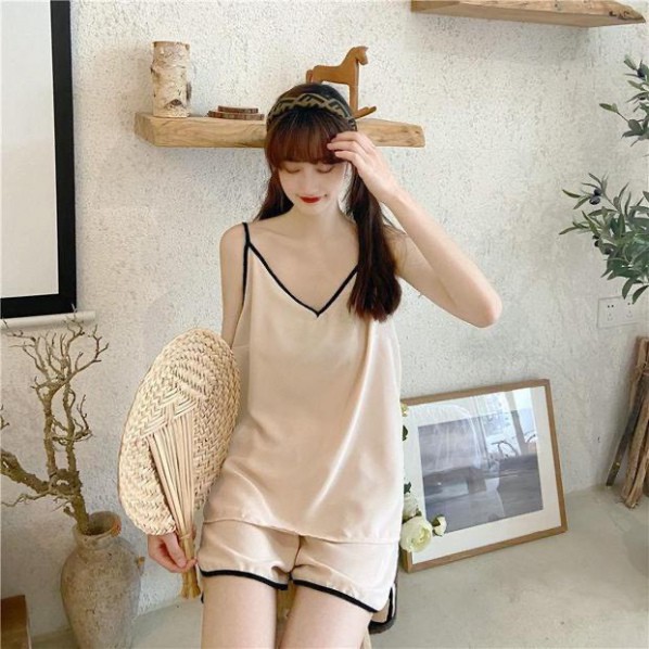 Bộ ngủ lụa hai dây🎀Bộ đồ Pijama nữ cao cấp Tằm Thái💃