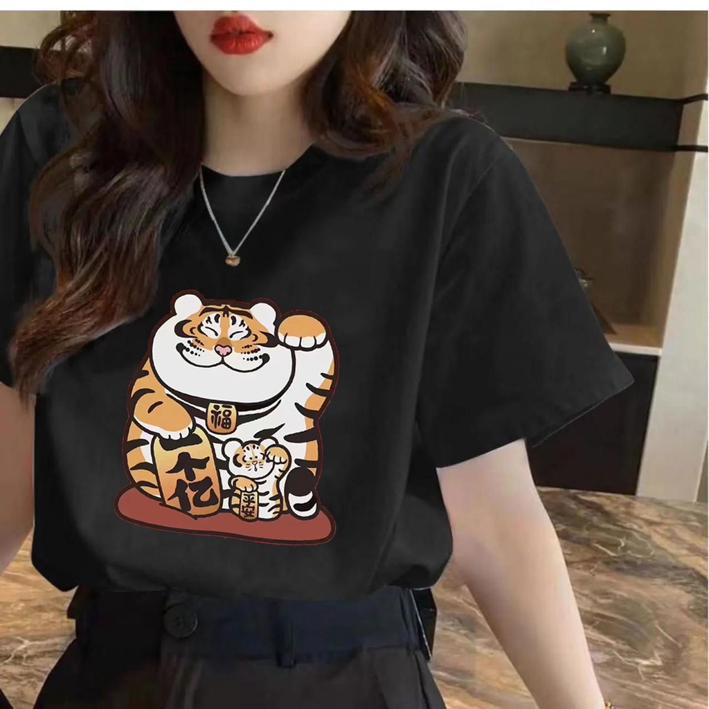 Áo Thun 100% Cotton Nguyên Chất Tay Ngắn Dáng Rộng Cho Nữ