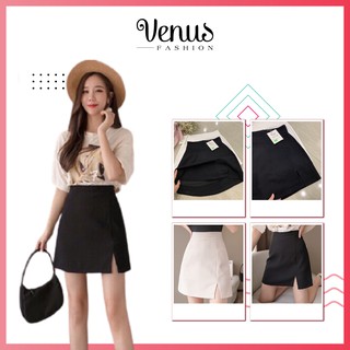 Chân váy ngắn chữ a xẻ tà venus - váy chữ a ngắn công sở xẻ tà trước cá tính - chân váy công sở - chân váy venus cv712