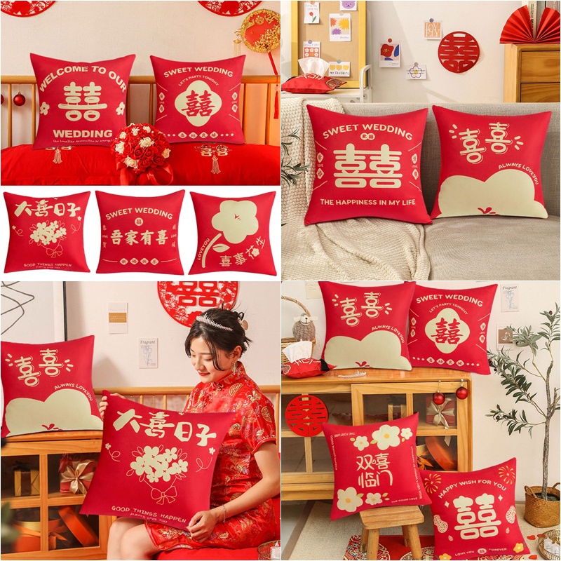 Vỏ Gối Vuông 40 * 40cm Họa Tiết Lễ Hội Độc Đáo Trang Trí Nội Thất