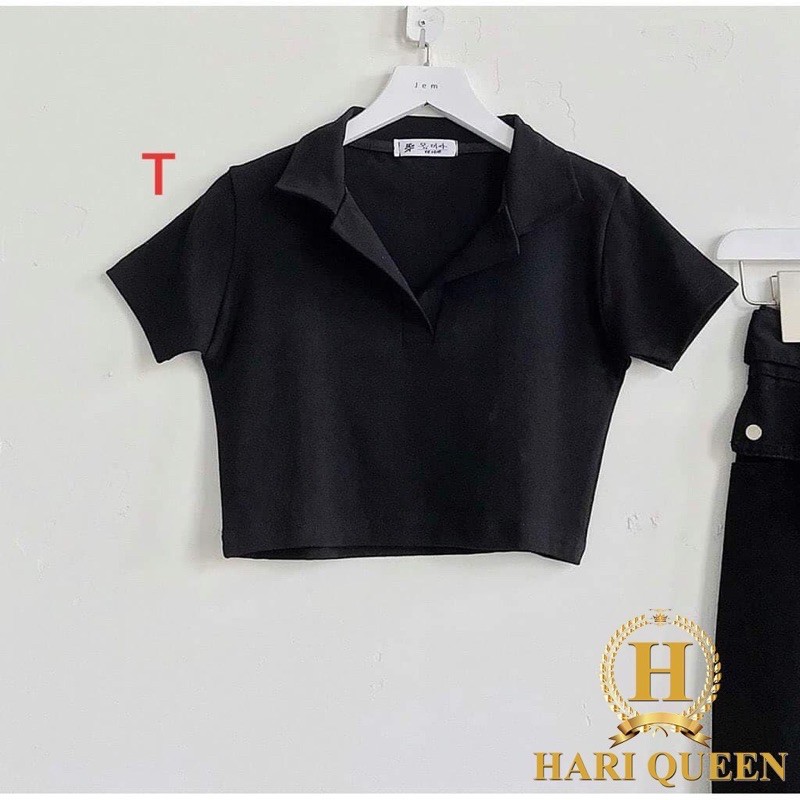 Áo Croptop POLO Nữ Basic