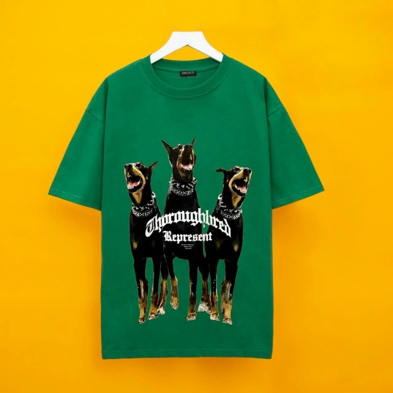 ÁO THUN TAY LỠ COTTON 3 DOG FORM UNISEX NAM NỮ (hình chụp thật)