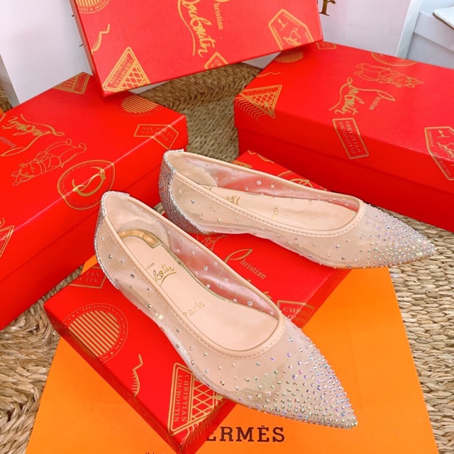 Giày búp bê đính đá mẫu mới nhất + video tự quay