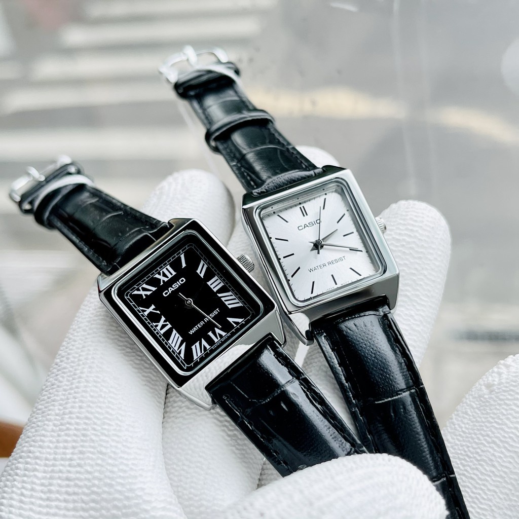 Đồng hồ Nữ Casio LTP-V007L, đồng hồ chính hãng, mặt hình chữ nhật - kính Khoáng - Size nhỏ mini 22mm