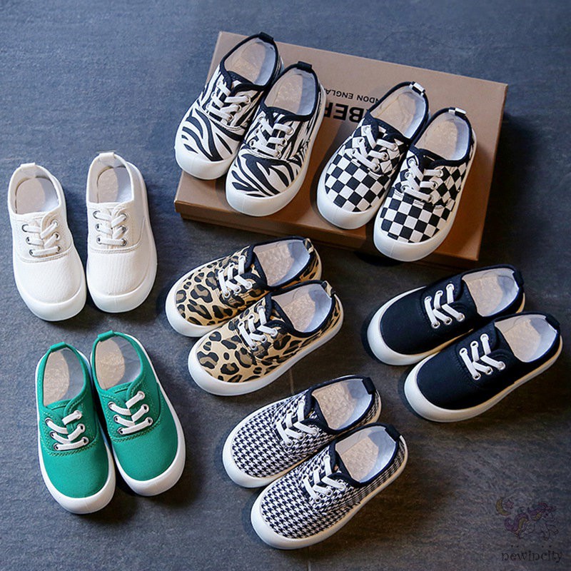 Giày vải canvas thiết kế màu sắc đơn giản thời trang dành cho trẻ em