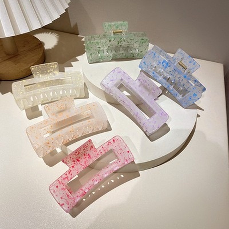 Kẹp tóc acrylic màu sắc đẹp mắt thời trang Hàn Quốc cho nữ