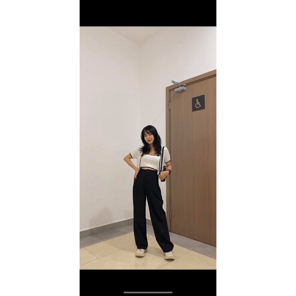 Set áo croptop viền 2 món (Ảnh thật) | BigBuy360 - bigbuy360.vn