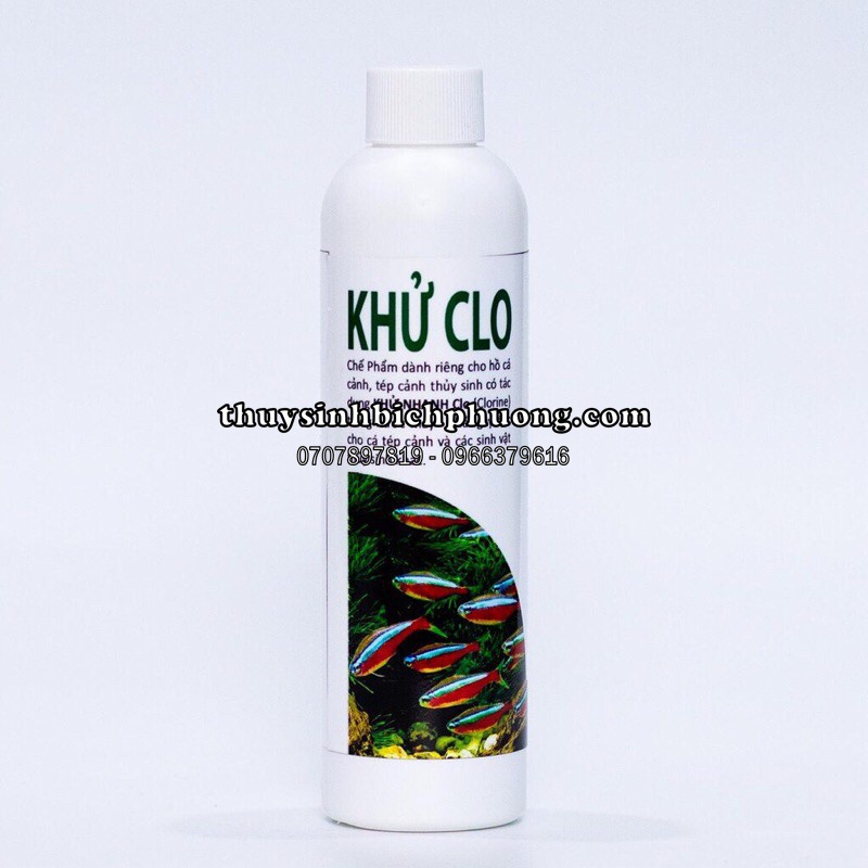 KHỬ CLO - KHỬ NƯỚC MỚI | CHẾ PHẨM KHỬ CLO CHUYÊN DỤNG CHO HỒ CÁ THUỶ SINH | THUYSINH AZ KHỬ CLO 230ML