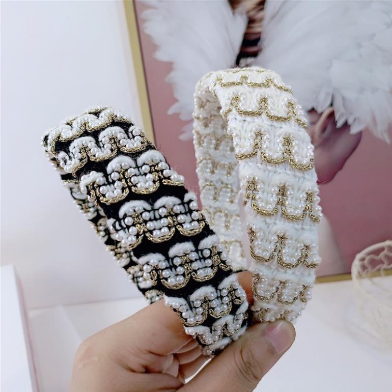 Bờm cài tóc vải dạ tweed đính mix sợi kim tuyến lấp lánh sang chảnh thời trang Hàn Quốc sang chảnh, June accessories