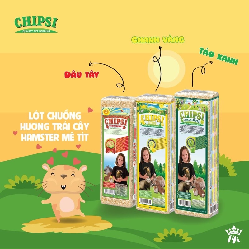 Mùn cưa Chipsi cho hamster , thõ, bọ,sóc, nhím