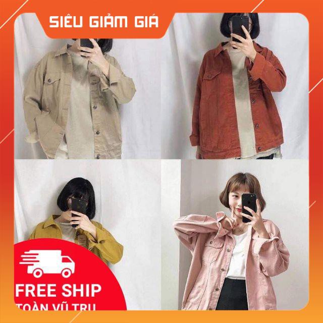 [ Hình thật] Áo khoác kaki Unisex nhiều màu