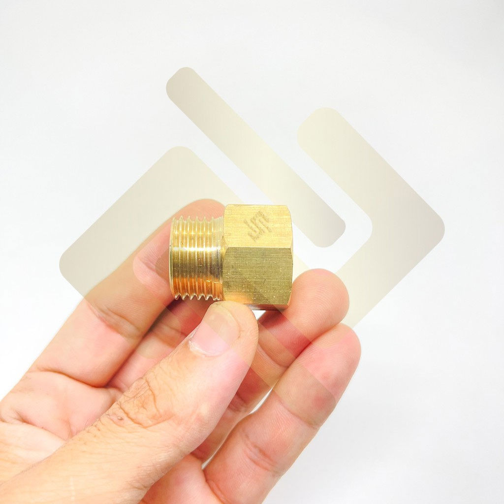 [LƠ REN ĐỀU] Khớp nối ren trong ren ngoài dân dụng BSP hệ G - Bằng đồng (Brass Adaptor female to male) Sơ mi cả rá ngược