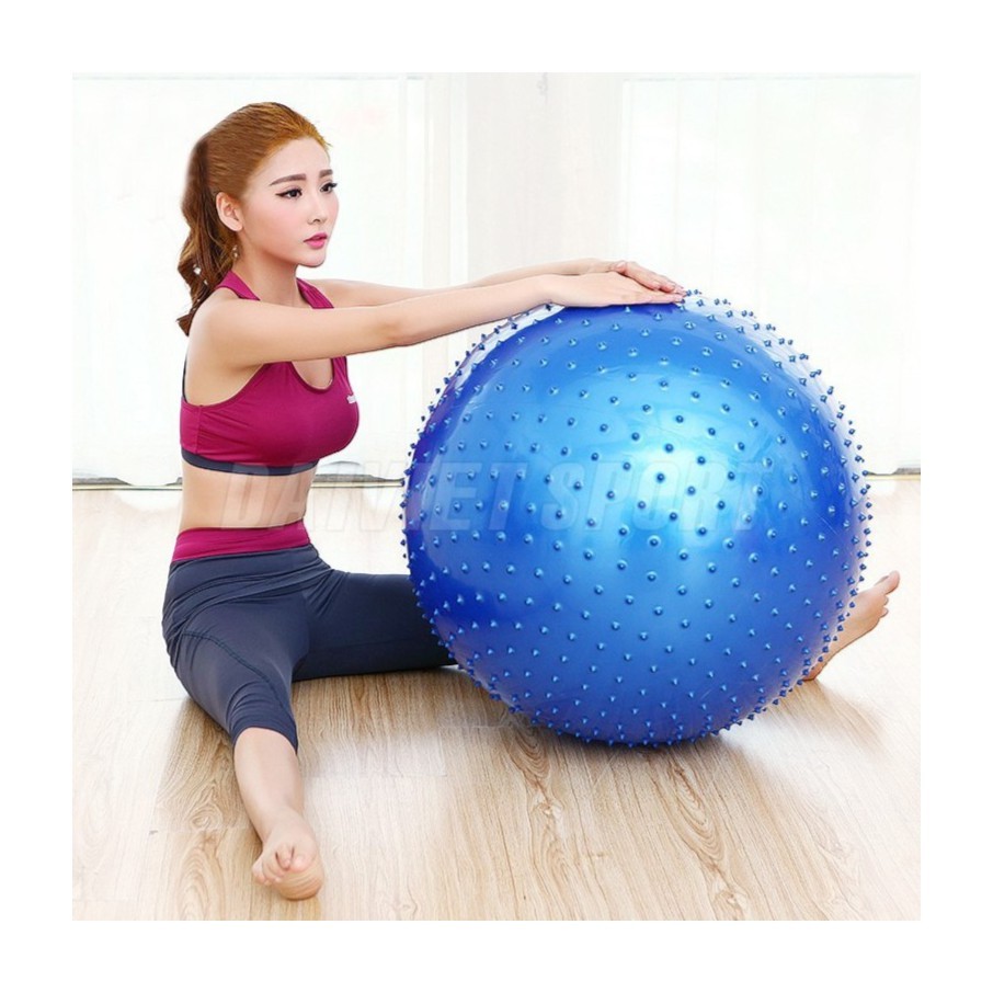 BÓNG TẬP YOGA GAI 65 CM kèm bơm bóng