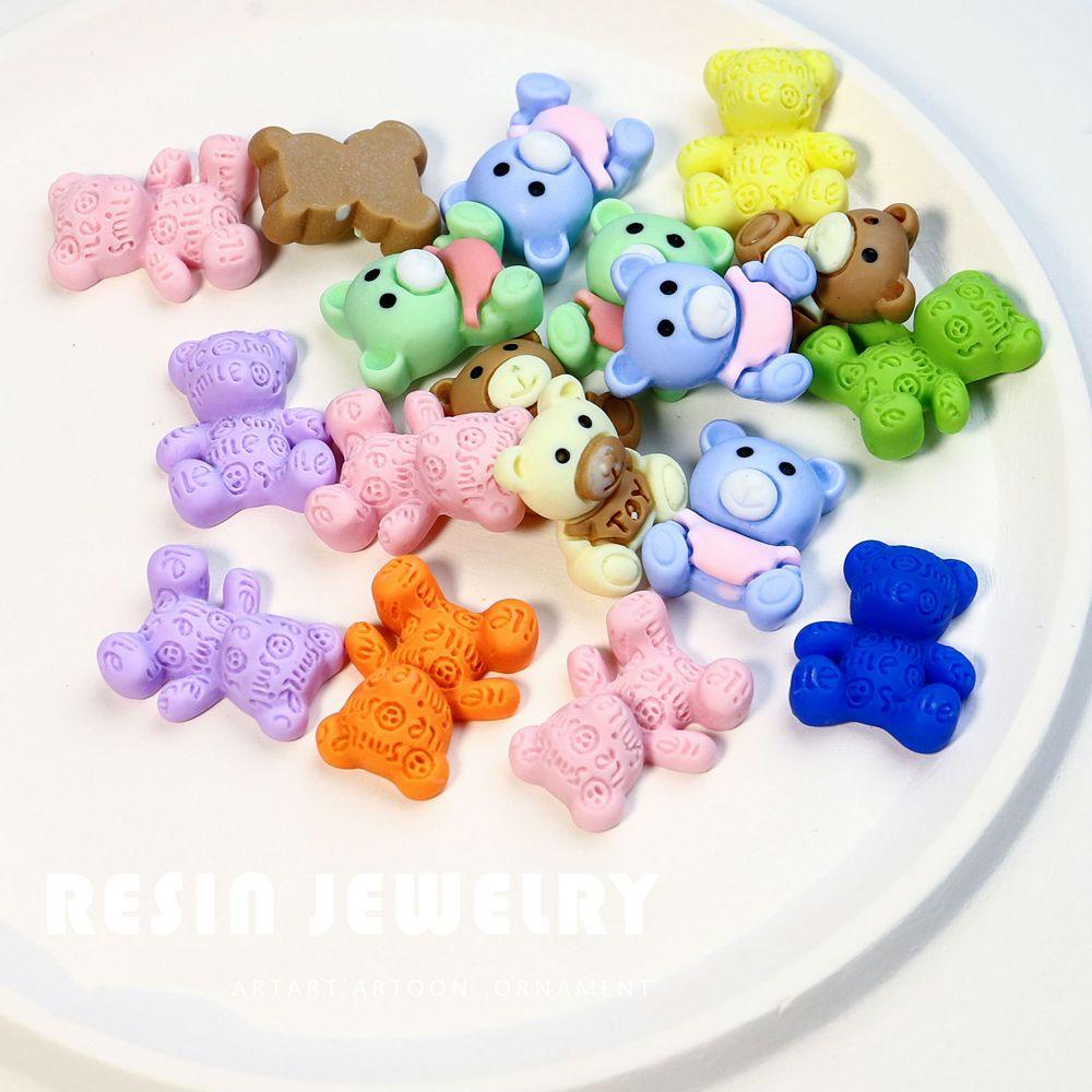 [Hàng mới về] Túi 20 hạt 3D hình hoa/kẹo hoạt hình hỗn hợp dễ thương trang trí móng tay thủ công DIY