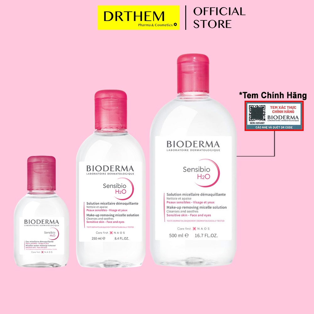 Nước Tẩy Trang Bioderma Cho Da Nhạy Cảm Sensibio H2O 100ml - 250ml - 500ml
