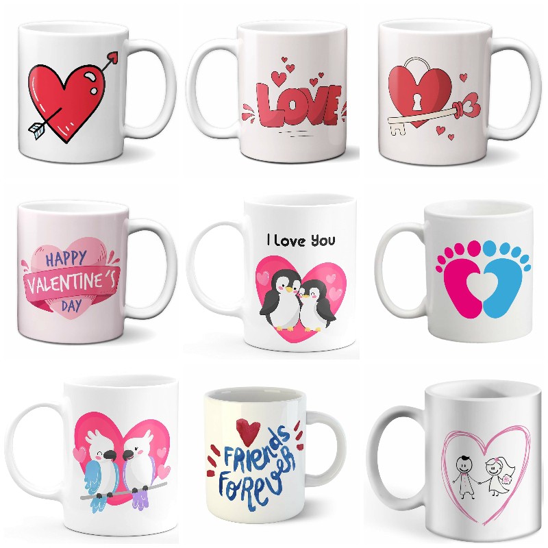 Cốc valentine cốc đôi tình yêu đẹp tình nhân cốc quà tặng lễ tình nhân Valentine