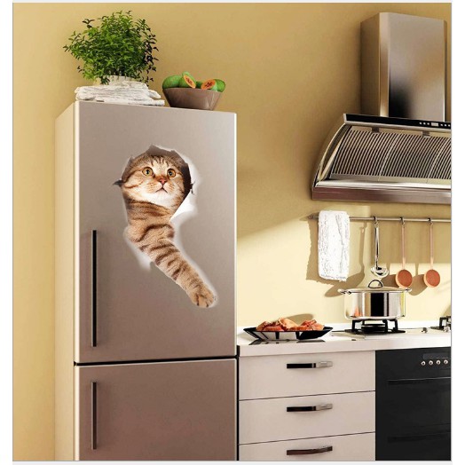 Miếng Dán Trang Trí Hình Mèo Con 3D Dễ Thương, Giấy Dán Tường - Văn Phòng Phẩm Sáng Tạo