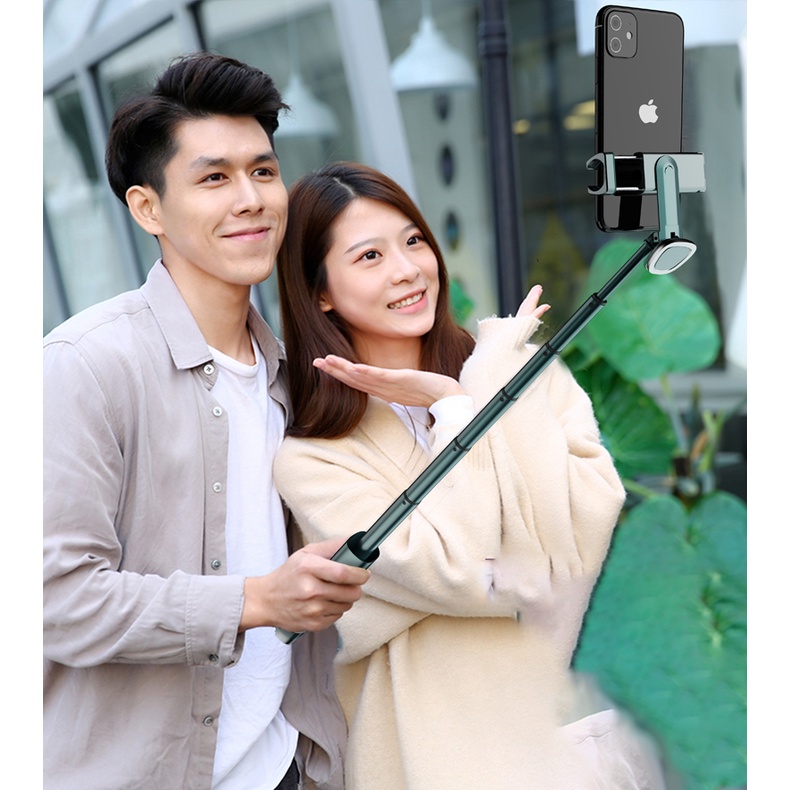 Gậy selfie Bluetooth không dây điều chỉnh độ dài cao cấp, Gậy tự sướng kết cấu kim loại chất lượng cao