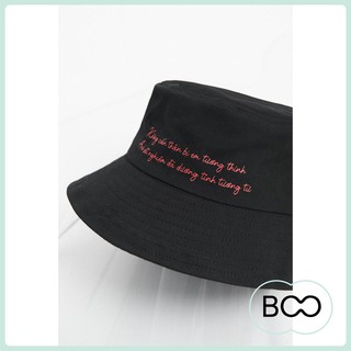Mũ Bucket Đính Plastic Boo