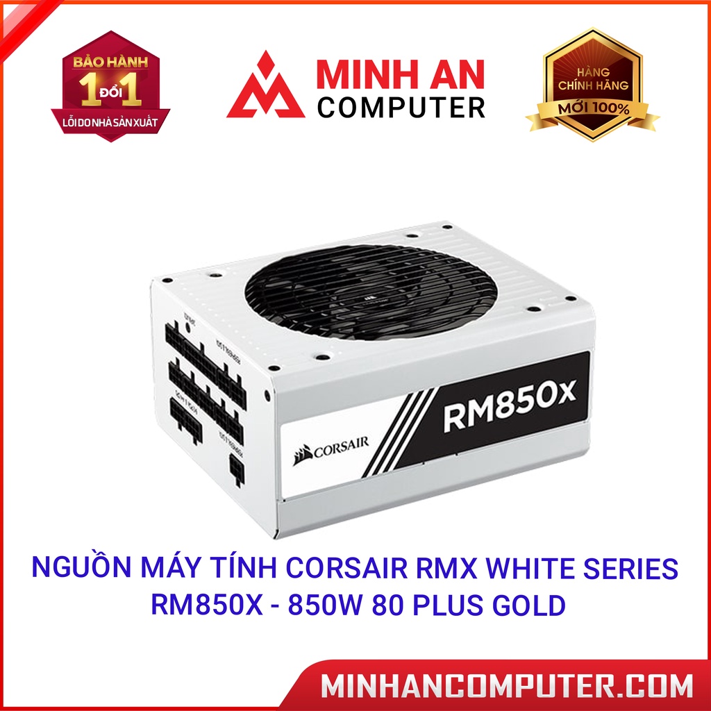 Nguồn máy tính Corsair RMx White Series RM850x 850W 80 Plus Gold (CP9020188NA)