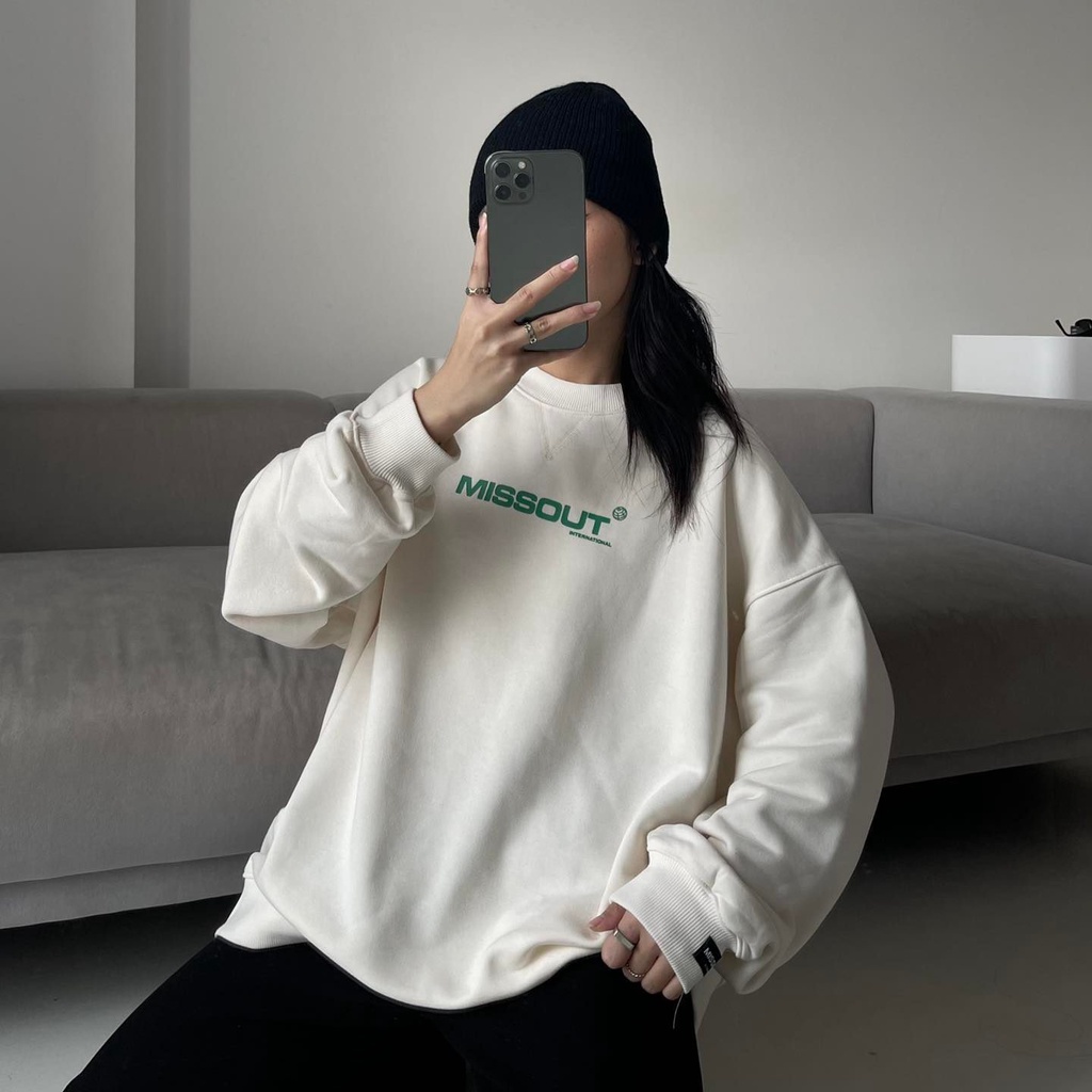 Áo sweater missout unisex nam nữ chất nỉ Cua cotton áo missout tay dài nỉ cua unisex kunshop 2009