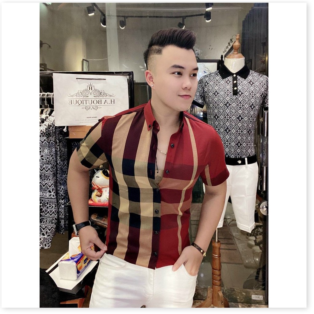 ÁO SƠ MI TAY NGẮN 3D,ÁO ĐƯỢC THIẾT KẾ KẺ SỌC SIÊU NGẦU THỜI TRANG MỚI KME