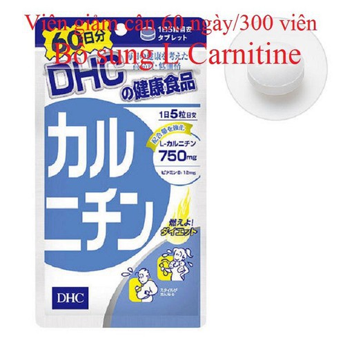 Viên giảm cân L-Carnitin 750mg Nhật bản nội địa 60 ngày giam can