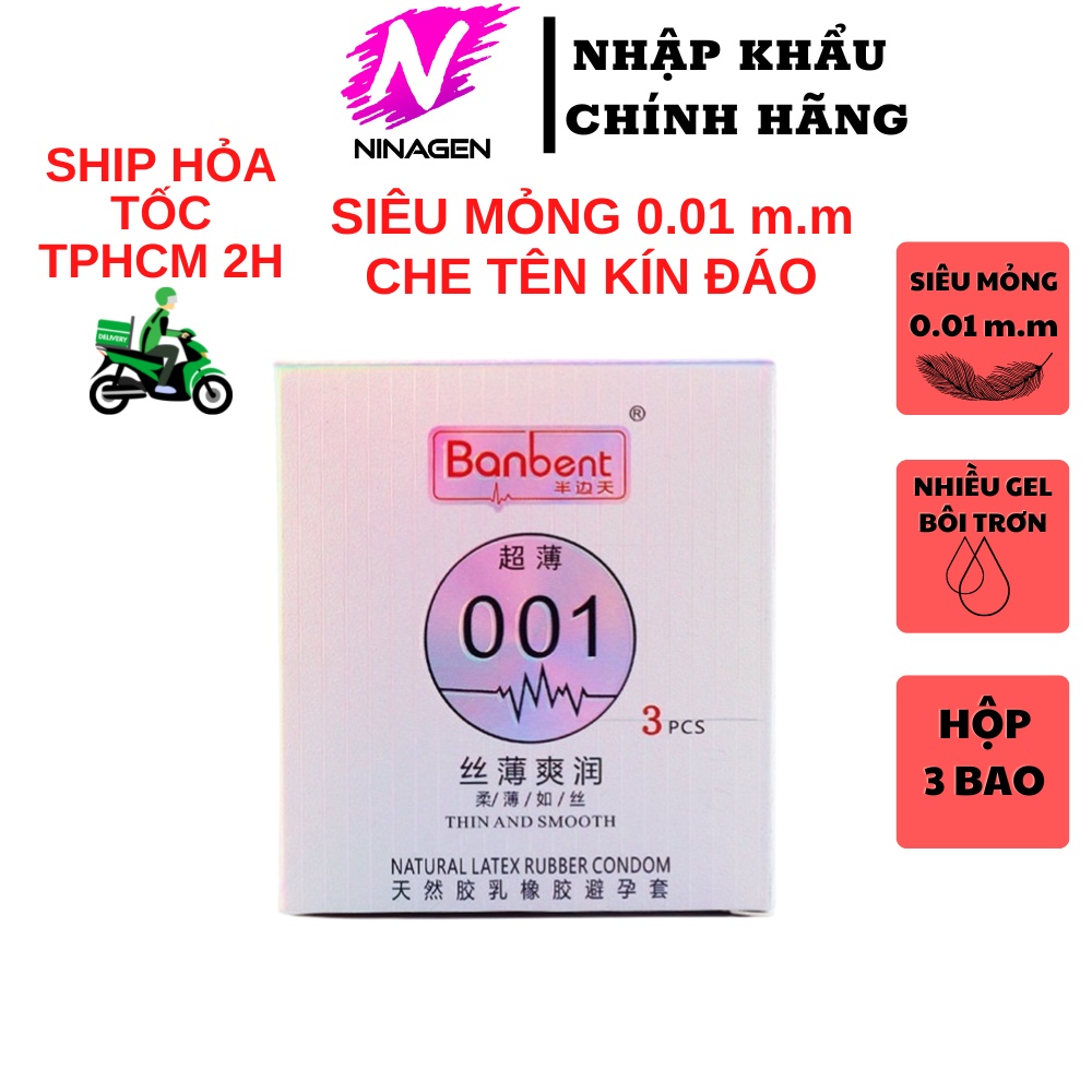 Bao cao su banbent 001 thin and smooth siêu mỏng, gốc nước - ảnh sản phẩm 2